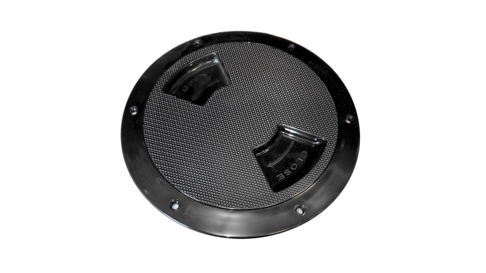Sea-Dog Textured Quarter Turn Deck Plate - Black - 5&quot; 77438