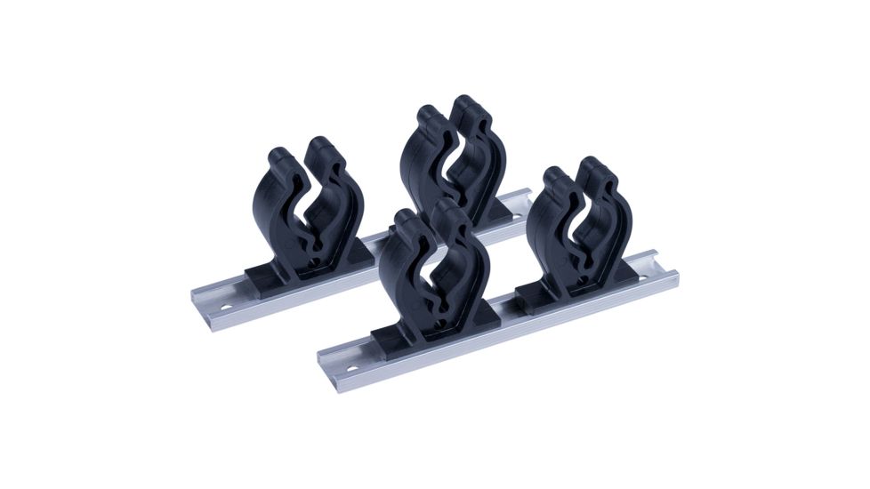 Sea-Dog Track Rod Holder - 7&quot; Tracks - 4 Rod Clips 77691