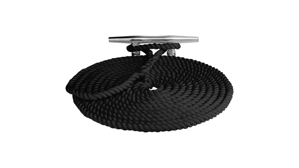 Sea-Dog Twisted Nylon Dock Line - 5/8" x 50' - Black 77248