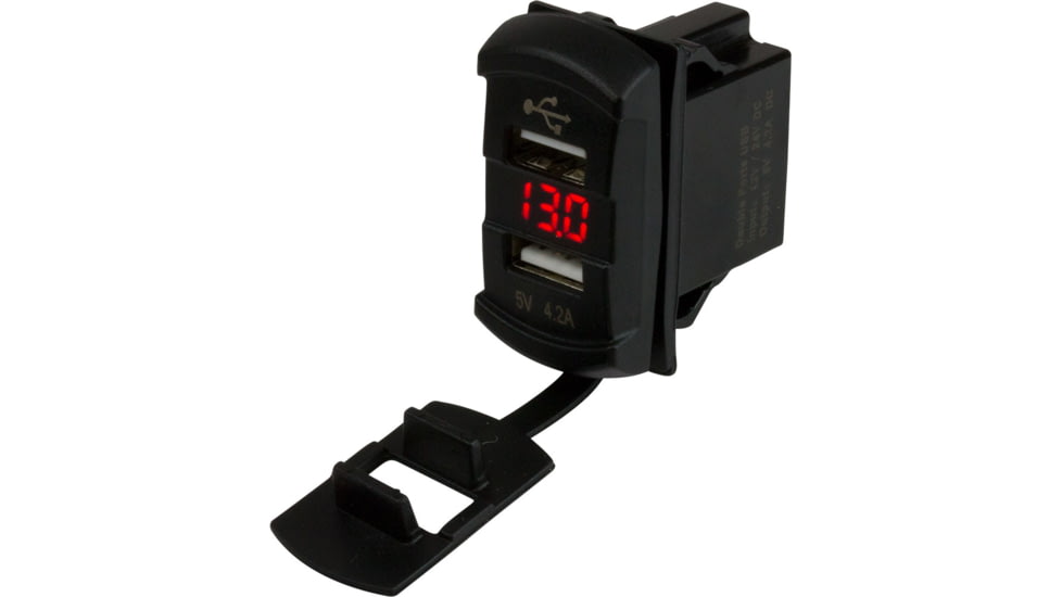 Sea-Dog USB Rocker Switch Style Voltmeter w/Hidden Display Dual 77192