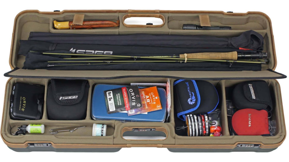 Sea Run Expedition Classic Fly Fishing Rod Travel Case, 9.5 FT Rod, Green/Tan, 16201LXP/5998