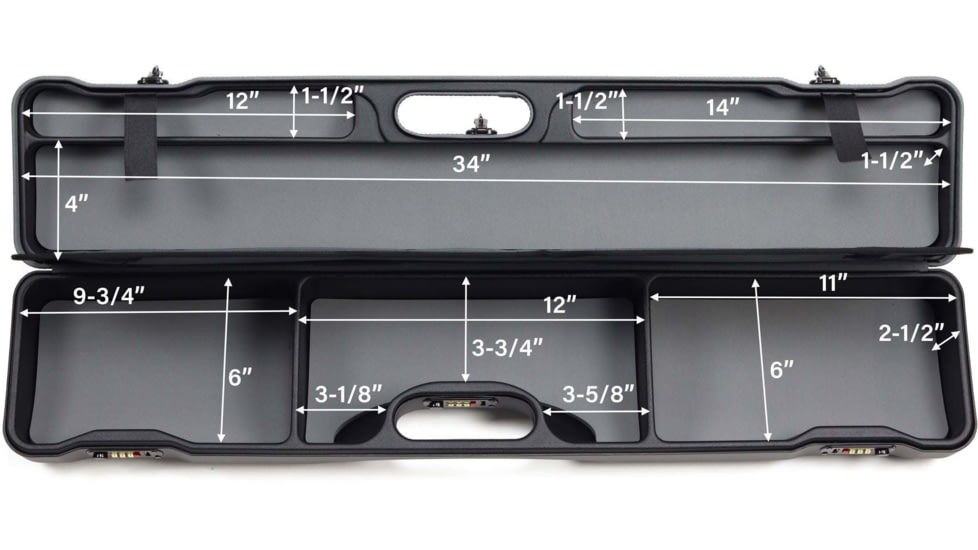 Sea Run Riffle QR Daily Fly Fishing Rod Travel Case, 10.5 FT Rod, Black/Gray, 16402LXX/6222