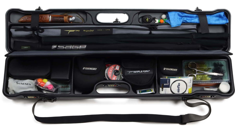 Sea Run Riffle QR Daily Fly Fishing Rod Travel Case, 10.5 FT Rod, Black/Gray, 16402LXX/6222