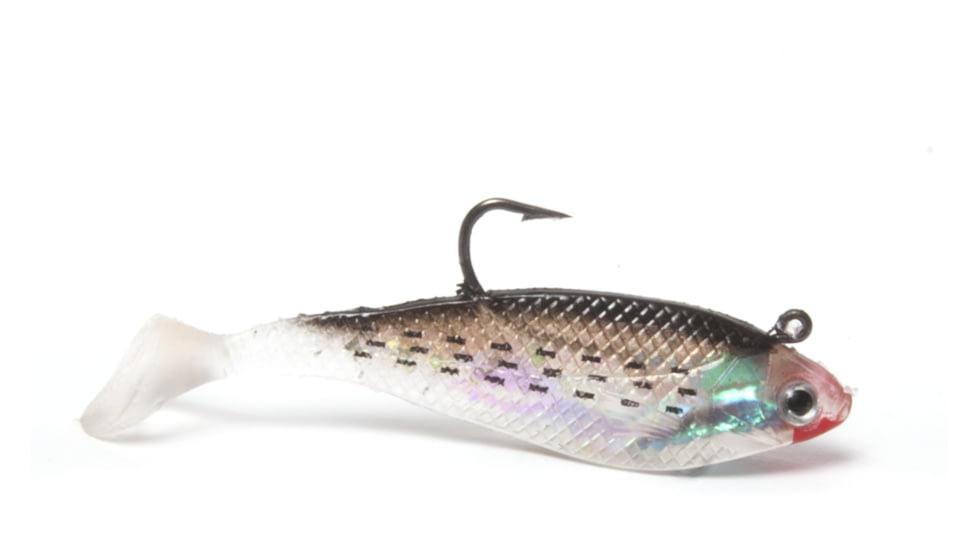 Sea Striker 3" Rigged Swim Shad 5 Pack Bunker Red Mouth, SSWMSHD3-03