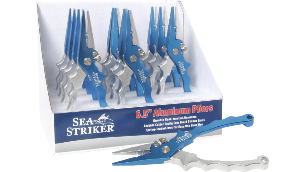Sea Striker 6.5&quot; Aluminum Plier w/Side Cutter - 12pk Display, SSPAP65-12