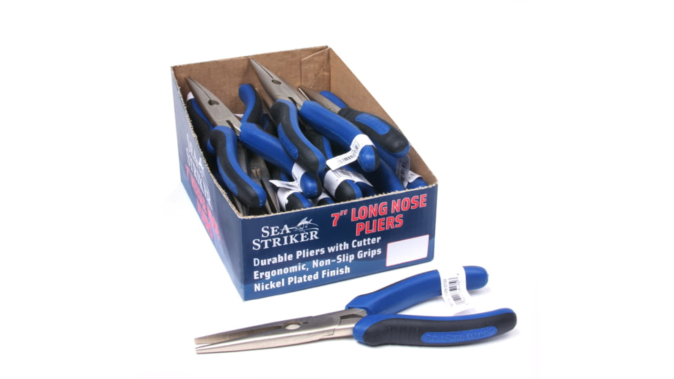 Sea Striker 7" Needlenose Pliers Nickel Plated 18Pk, NP7-18