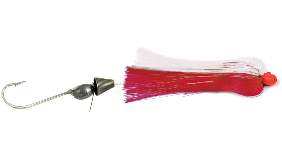 Sea Striker Ballyhoo Rig 1/4 oz Head, 1/2 oz Egg Lead, 7/0 Hook, Red/White, SSBH14RW