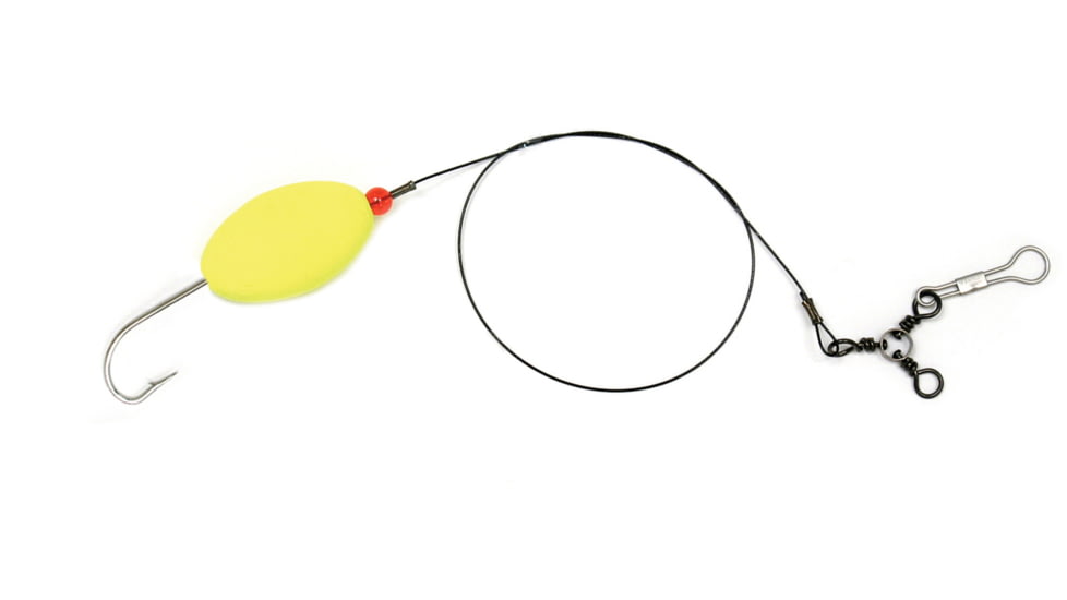 Sea Striker Bluefish Rig 7/0 Plain Hook, Yellow 2&quot; Oval Float, 24/Ring, FBS3-Y