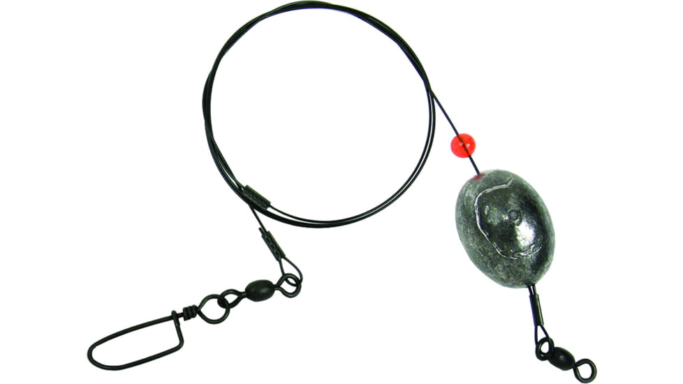Sea Striker Bottom Fishing Leader, 90lb Black Coated Wire, 6 oz Egg Lead, 36" Leader, 1 Pk, CSR36-1PK