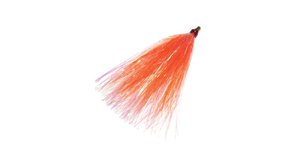 Sea Striker Bucktail Teaser, 3in, Orange/Pearl Mylar 100/Bag, BTOPM-100