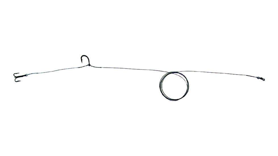 Sea Striker Carolina Live Bait King Rig #5 Solid Wire 1-2/0 Nose Hook, 1-#4 4X Treble Hook, K1S-1T