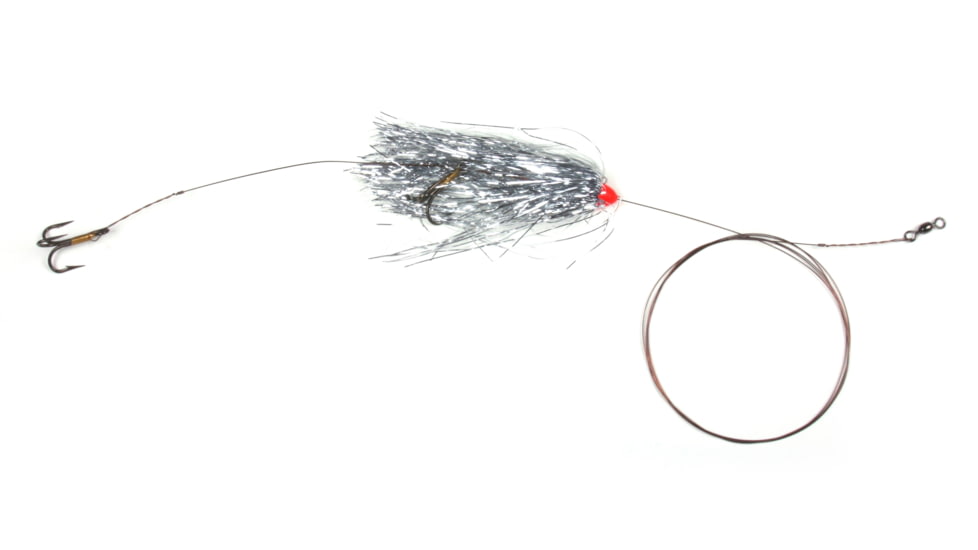 Sea Striker Carolina Live Bait King Rig #5 Solid Wire 2-#4 4X Trebles, Silver Duster, K2T-SIL