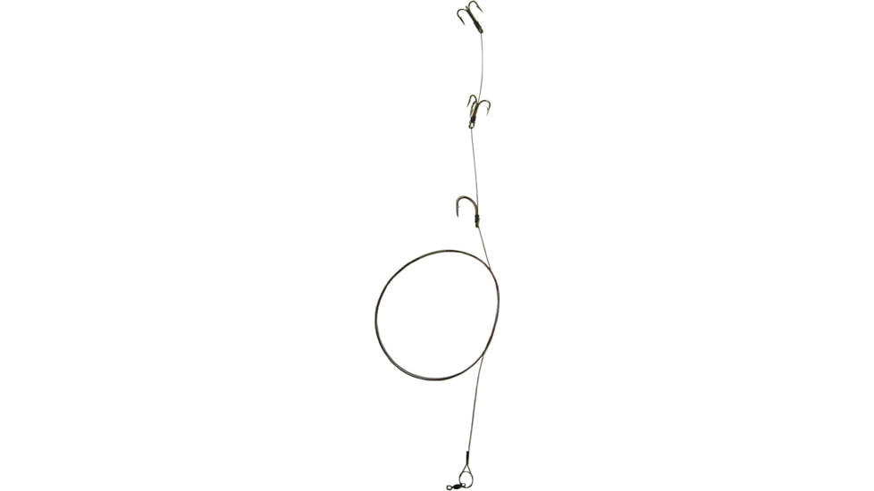 Sea Striker Carolina Live Bait King Rig Coated Wire, 2/0 Nose Hook 2-4X #4 Trebles, DLBR