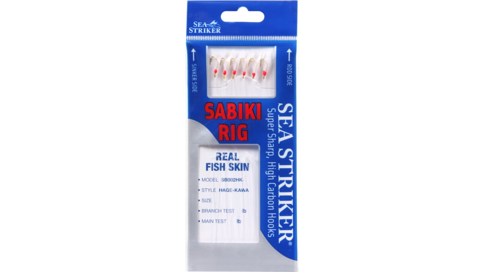 Sea Striker Deluxe Sabiki Rig, Red Bead, Size 6, SB002HK-6