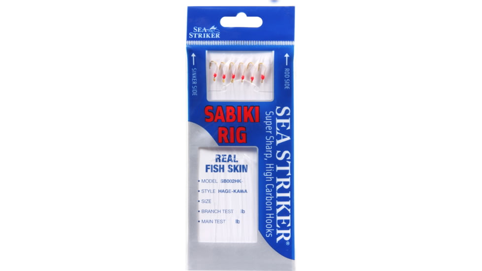 Sea Striker Deluxe Sabiki Rig, Red Bead, Size 8, SB002HK-8