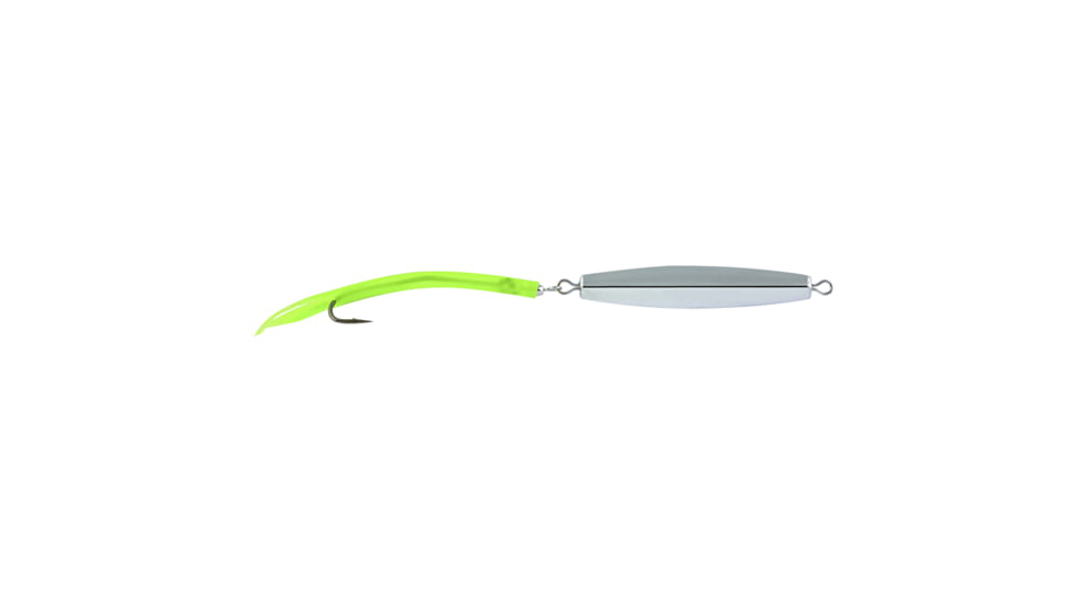Sea Striker Diamond Jig Single 10/0 Hook, Flor Green Tube, 4oz, SS4FG