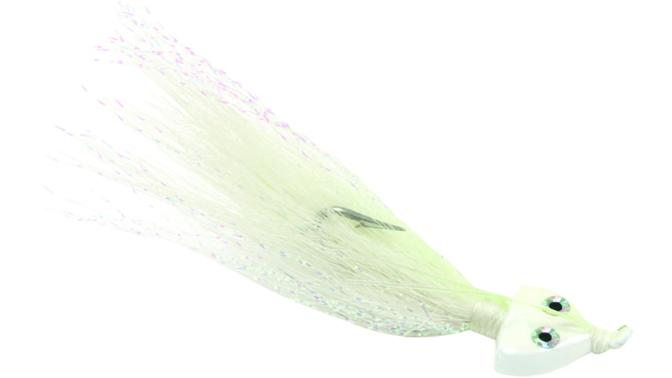 Sea Striker Flats Jig, Dual Mono Weed Guard, White, 1/4oz, SSFJ14-1