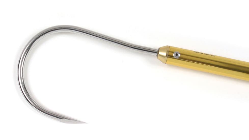 Sea Striker Gold Anodized Aluminum Gaff 2&quot; Stainless Hook 3' Long, SS236G