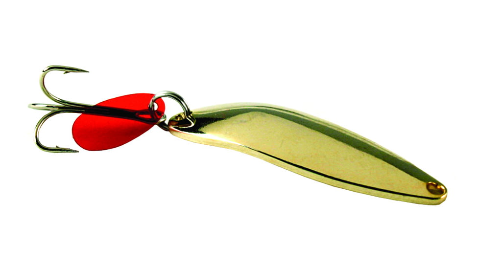 Sea Striker Gold Plated Casting Spoon with Teaser Tab, 1/4oz, 2 1/4in, Carded, SES25G-1