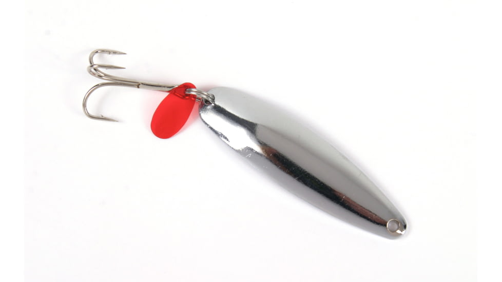 Sea Striker Nickel Plated Casting Spoon with Teaser Tab, 1/4oz, 2 1/4in, Carded, SES25-1