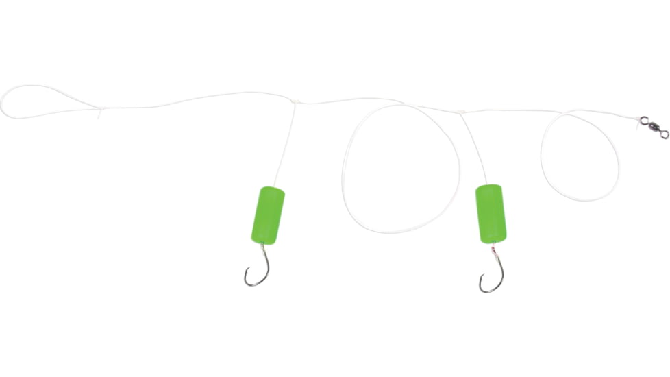 Sea Striker Pro Series Fluorocarbon Spot/Kingfish/Pompano Rig #2 Circle Hooks Flo Green Floats, FC-SSSKF-G