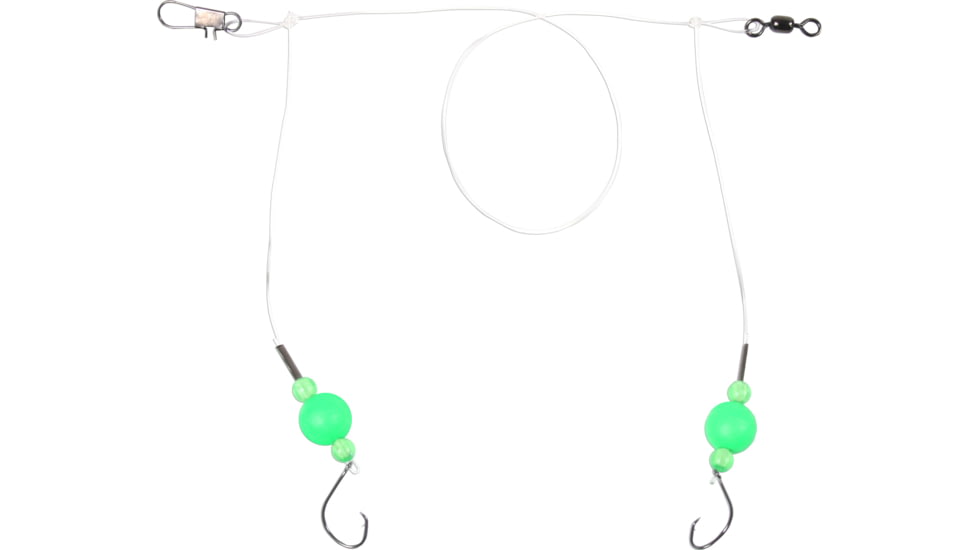Sea Striker Pro Series Fluorocarbon Spot/Kingfish Rig #2 Circle Hooks Green Floats, FC-SSSKF-2G