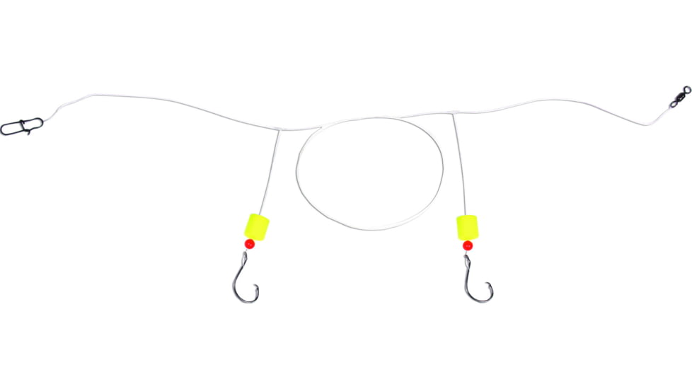 Sea Striker Pro Series Pompano Circle Hook Rig, #2/0 E.Claw Circle Hook Yel Floats w/Fluorocarbon, FC-PPR20