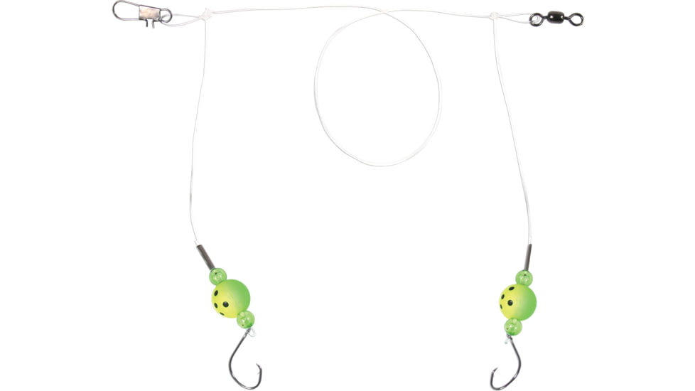 Sea Striker Pro Series Spot/Kingfish Rig, #2 Circle Hooks Grn/Yel 2T Floats w/Fluorocarbon, FC-SSSKF-2GY