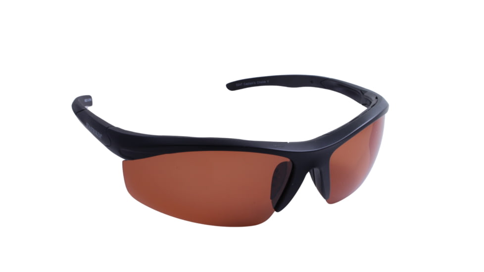 Sea Striker Reel Deal Captain's Choice Sunglasses Black Frame/Vermilion Lens, 247, 247