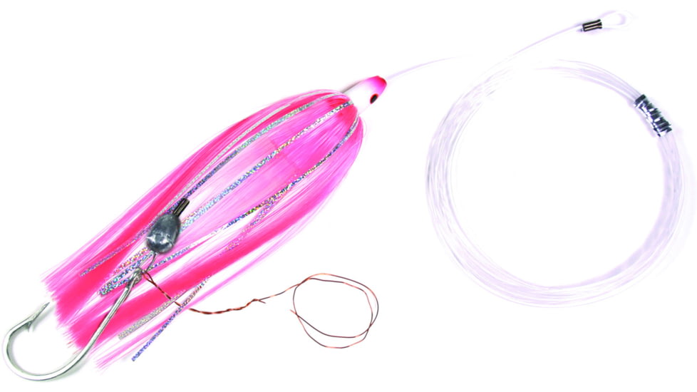 Sea Striker Rigged Ballyhoo Lure, 3/8 oz Head, 1/2 oz Egg Lead, Pink, SB38R-PK