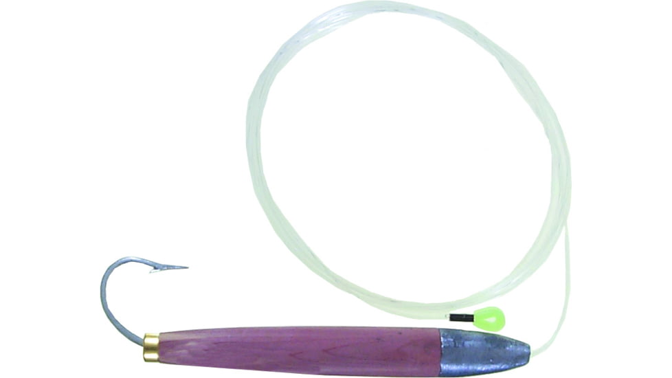 Sea Striker Rigged Cedar Plug 6", 10/0 Hook, 8 Ft 150 Lb Mono Leader, Unpainted/Natural, 890