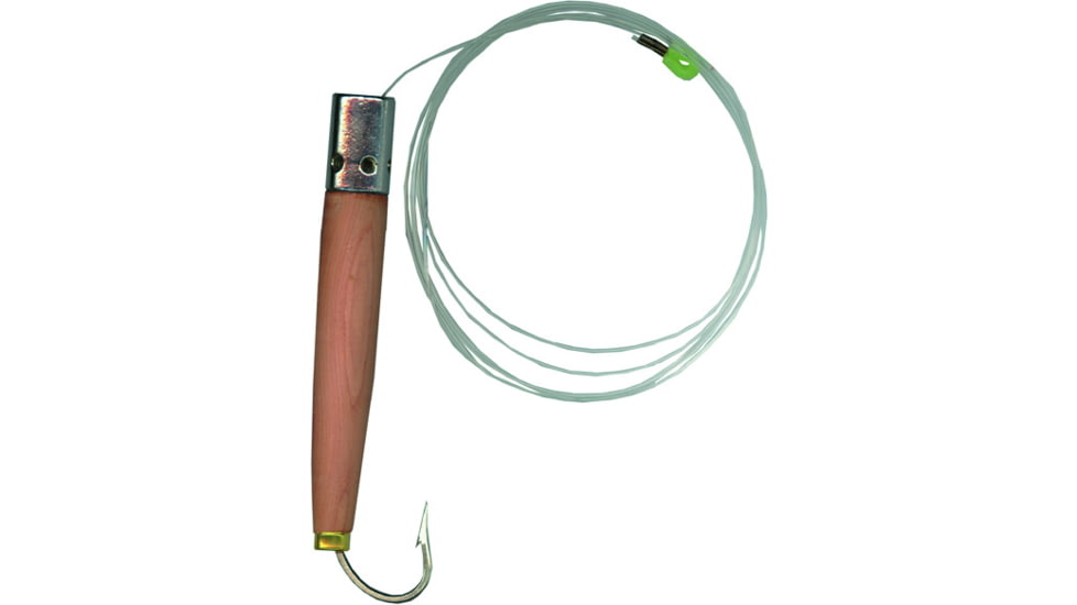 Sea Striker Rigged Jet Head Cedar Plug, 6", 10/0 Hook, 8 Ft 150 Lb Mono Leader, Natural, J850R