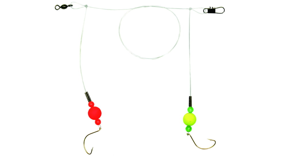 Sea Striker Spot/Kingfish/Mullet Rig, #6 Gold Wide Gap Hooks, 1/2" Round Red &amp; Yellow Floats, SSSKF-2