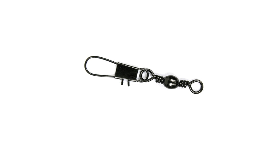 Sea Striker Twisted Barrel Swivel Size 1 w/Interlock Snap Black 4 pack, SSTBISBK-1