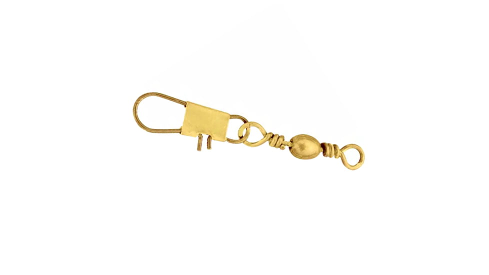 Sea Striker Twisted Barrel Swivel Size 12 w/Interlock Snap Brass 8 pack, SSTBISBR-12