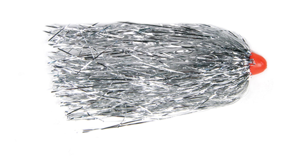Sea Striker UMD143SIL Ultra Mylar Duster, 1/8 oz Fl Red Head, Silver, UMD143SIL