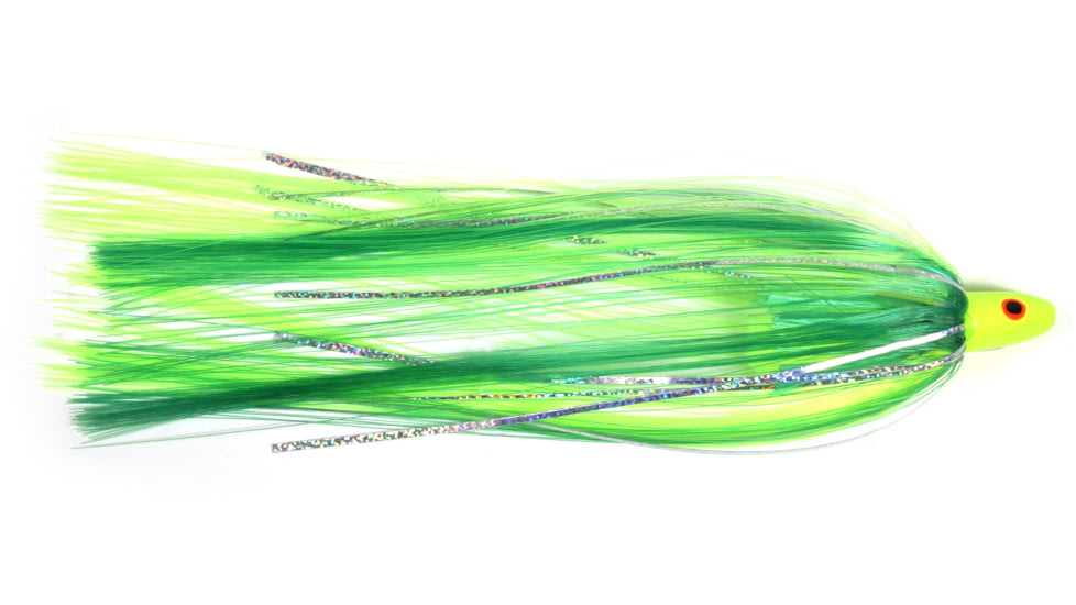 Sea Striker Unrigged Ballyhoo Lure, 1/8 oz Head, Green/Chartreuse, SB18-GC