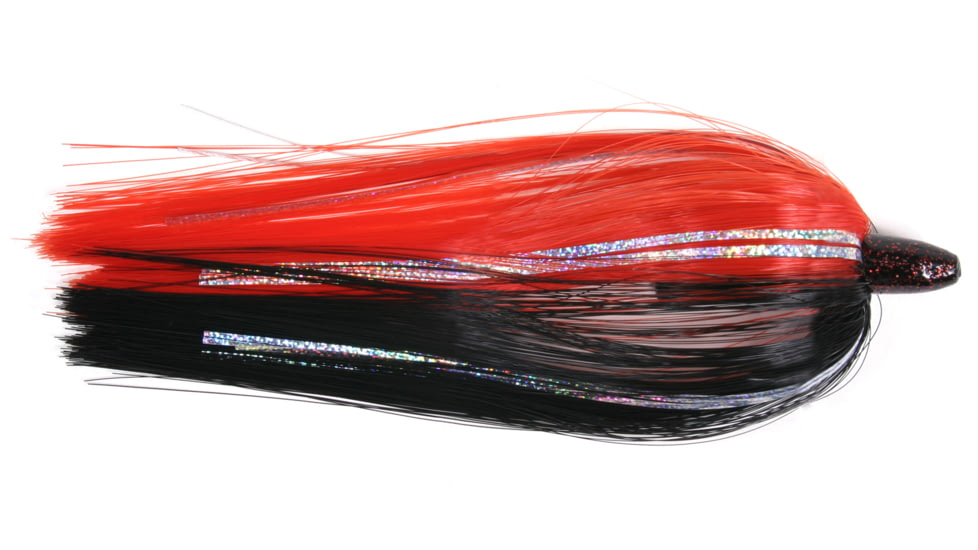 Sea Striker Unrigged Ballyhoo Lure, 1/8 oz Head, Red/Black, SB18-RBK