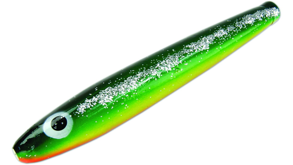 Sea Striker Unrigged Cedar Plug, 6", Black/Green/Yellow/Orange, 6331