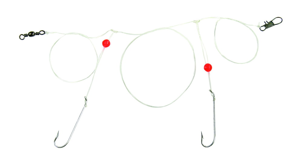 Sea Striker Whiting &amp; Sand Perch Rig, 2-Drop, #6 Hooks, 25 Lb Mono, WSP-6