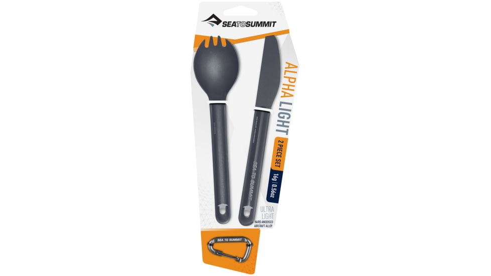 Sea to Summit AlphaLight 2-piece Set - Knife/Spork, Grey, 347