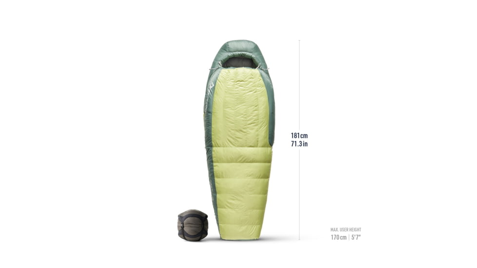 Sea to Summit Ascent Down 15F/-9C Sleeping Bag - Womens, Celery Green, Regular, S3123
