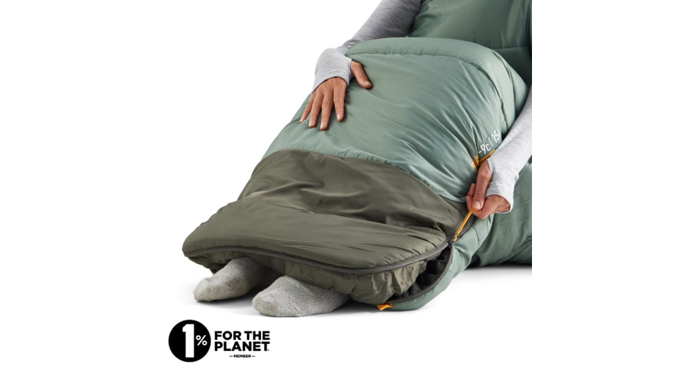 Sea to Summit Boab Synthetic 15F/-9C Sleeping Bag, Laurel Wreath Green, Regular, S4055