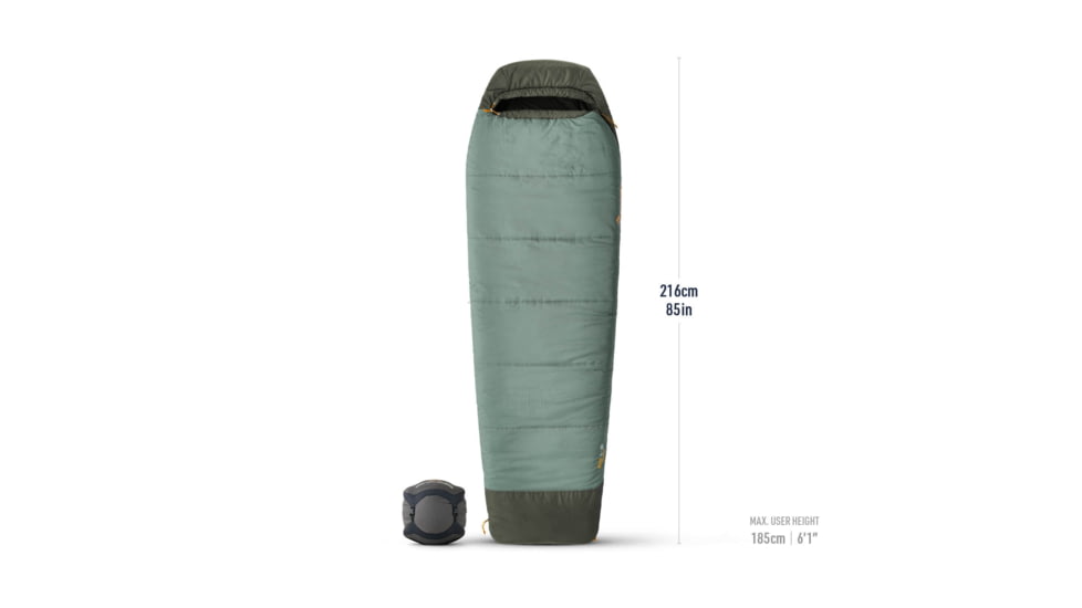 Sea to Summit Boab Synthetic 30F/-1C Sleeping Bag, Laurel Wreath Green, Regular, S4051