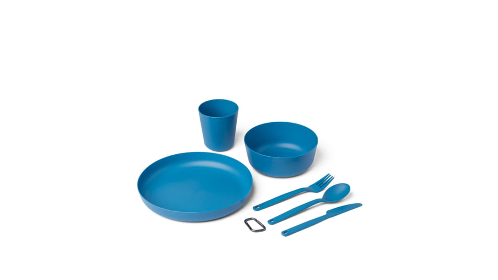 Sea to Summit Camp Dinnerware Set w/ Mesh Sack, 6 Piece, Cendre Blue, 054302