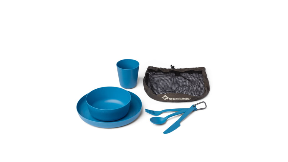 Sea to Summit Camp Dinnerware Set w/ Mesh Sack, 6 Piece, Cendre Blue, 054302