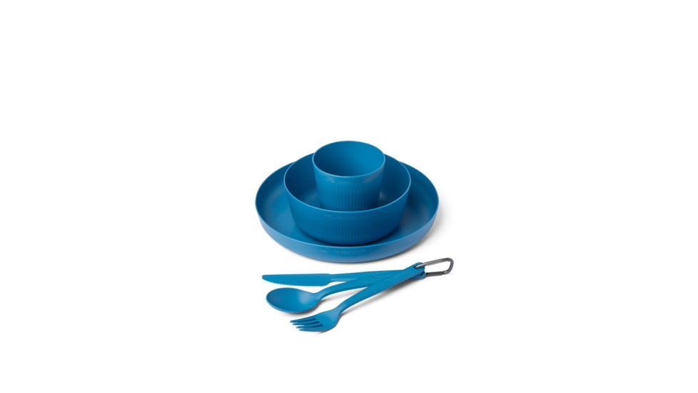 Sea to Summit Camp Dinnerware Set w/ Mesh Sack, 6 Piece, Cendre Blue, 054302