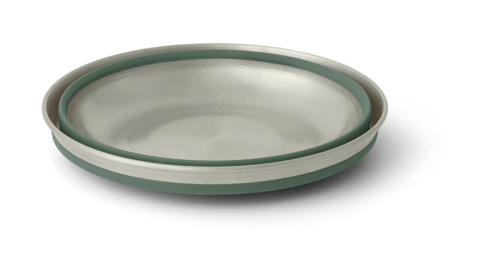 Sea to Summit Detour Stainless Steel Collapsible Bowl, Laurel Wreath Green, Medium, A1322-40