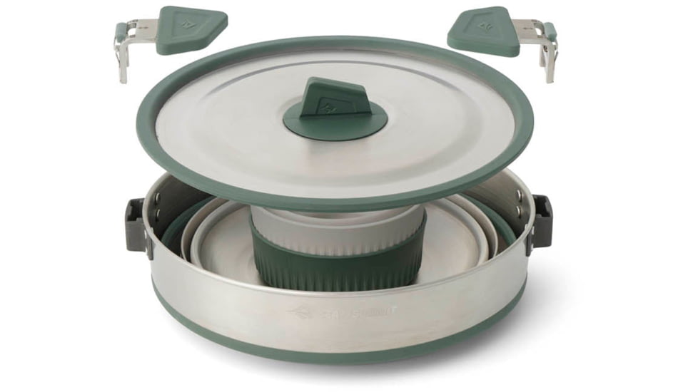 Sea to Summit Detour Stainless Steel One Pot Cook Set Multi, 2P, 5-Piece, A1223