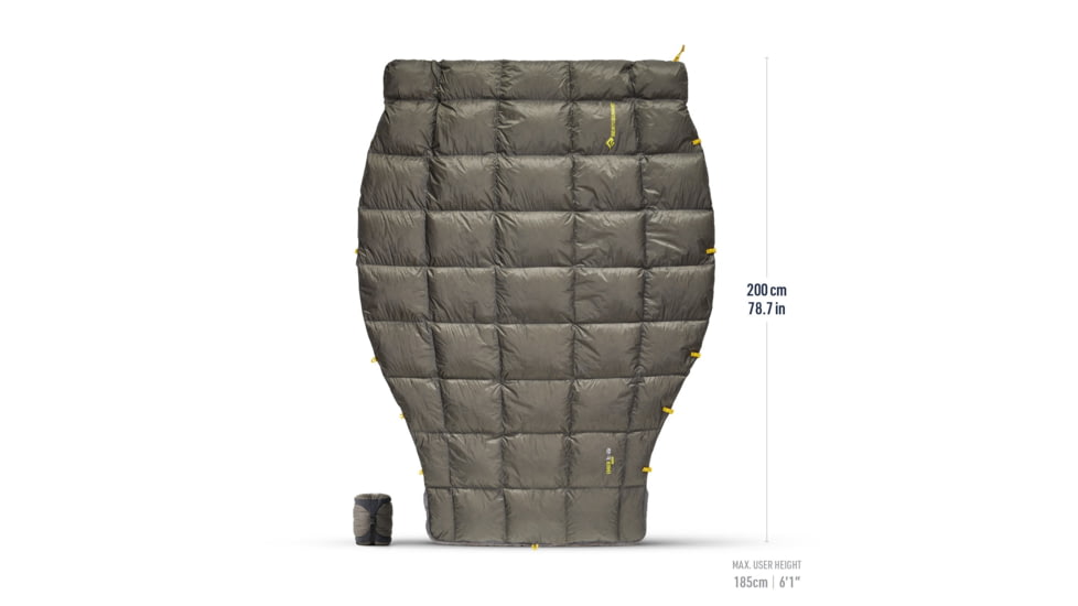 Sea to Summit Ember Down Quilt 45F/7C Sleeping Bag, Regular, Beluga Black, Regular, S2213